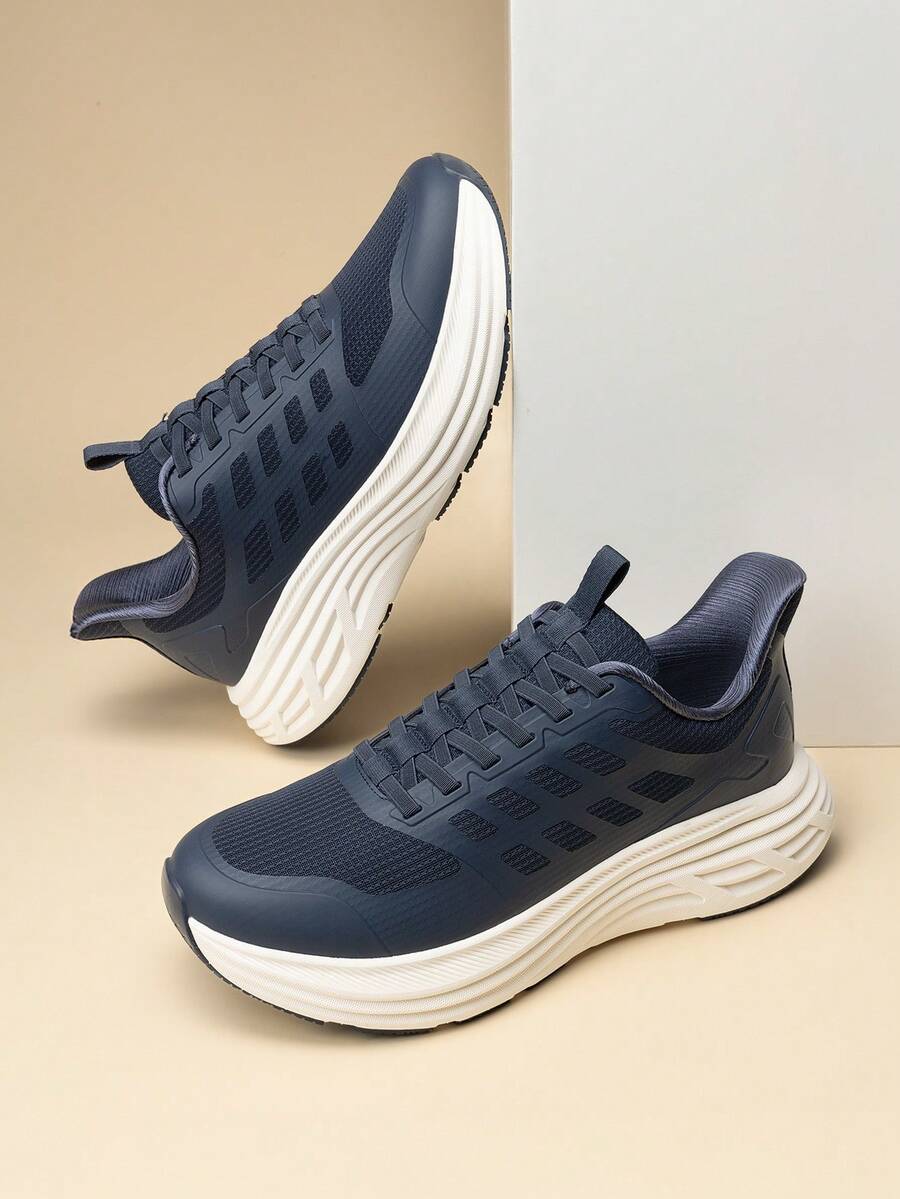 Men's Slip-On Sneakers: Hands-Free Running Shoes Athletic Cushioning For Walking, Jogging, Tennis & Gym Workouts Non-Slip Comfortable Trainers - Màu xanh lam - Xem 1