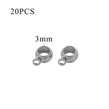 20pcs Gold-Plated Stainless Steel Vertical Hole Adjustable Beads, Spacer Beads For DIY Women Jewelry Making, Necklace, Bracelet, Earrings - Parallel Through-hole Beads - View 14