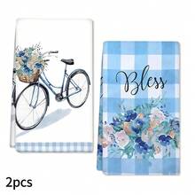 2/4 Pcs Set, Dish Towels, Fresh & Healing Pattern Printed, Super Soft Microfiber Modern Absorbent Cloths, Cooking & Baking Tea Towels, Dish Cloths, Cleaning Towels, Hand Towels, Super Soft & Highly Absorbent, Kitchen Decor, Gifts For Neighbors, Mothers, Birthdays, Housewarming Gifts For Friends, Kitchen Essentials, Daily Necessities - Multicolor - View 14