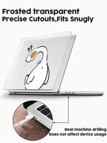 1 Piece, Quirky Duck Design | Frosted Acrylic Ultra-Thin Laptop Case | Compatible With Air13 2025/Pro16 M3 M2 | Fingerprint-Resistant, Shockproof, And Heat-Dissipating | An Essential Protective Case For Office And Study Use. - Multicolor - View 5