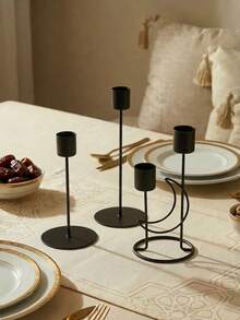 1 pieza Soporte de vela de metal para Ramadán, Accesorios de Ramadán, Eid Al-Fitr, Regalos de Eid Al-Fitr, Decoración de Ramadán, Arreglo de Ramadán, Decoración romántica de la mesa de comedor, Material duradero, Adecuado para cena a la luz de las velas/decoración del hogar, Adecuado para todos los usuarios, Estrella, Luna, Linterna - Multicolor - Ver 9