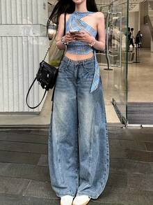 Women Jeans - Blue - View 2
