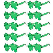 10个圣帕特里克节三叶草玻璃杯 - 爱尔兰绿色三叶草玻璃杯，适合作为派对礼物、小妖精服装和角色扮演游戏 - 彩色 - 查看 13