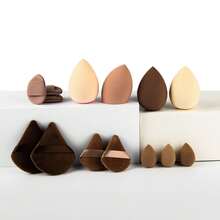 "14-Piece Multi-Tone (Pink, Beige, Burgundy) Makeup Sponge Set – Soft Latex-Free Blender Sponges (Teardrop & Triangle Shapes) With Ribbon Detail, Versatile Beauty Tools For Daily Makeup & Holiday Gift Sets"