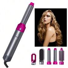 Hatteker 5IN1 Hot Air Styler Upgraded Strong Suction Multi-Functional Hair Dryer With Five-In-One Head Changer For Straight Curling Iron 30MM 40MM Attachments Ion Technology Holiday Gifts - Grey - View 10