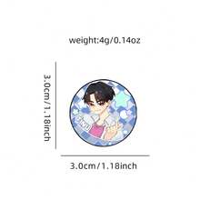 1枚K-POP女团女巫卡通金属徽章，创意包包装饰，服装胸针，独特配饰，包包挂饰，派对礼品 - 彩色 - 查看 6