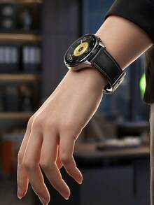 20mm/22mm 通用硅胶表带，双面硅胶材质，缝线设计，质感升级，防水易清洁，仿皮纹理，金属表扣，适用于华为手表、Garmin手表、Amazfit手表等通用接口手表，男女款均有5种颜色可选。