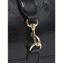 Novachic 1pc Retro Minimalist Hook Decor Adjustable Shoulder Strap Crescent Shape Bag Suitable For Date Outing Party Small Bags - Negro - Ver 4