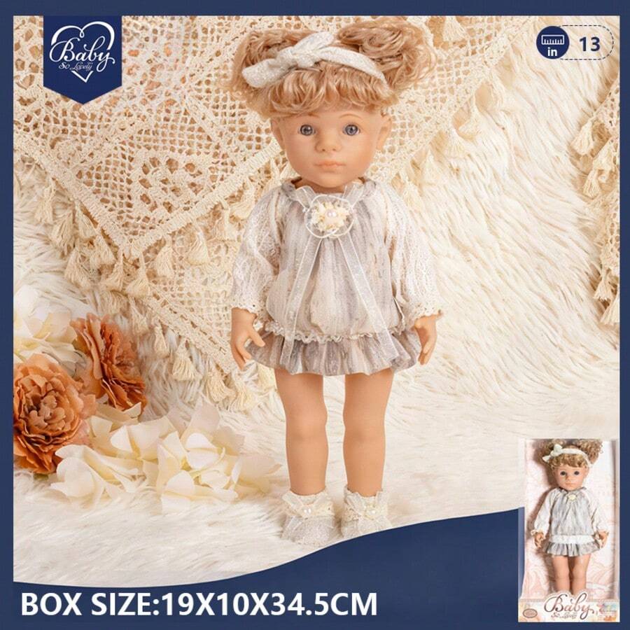全新逼真娃娃，可爱精致的浅米色质感，配有头饰、袜子、衣服，关节可活动，可摆出各种优雅造型，包含展示盒，是圣诞节/万圣节/复活节/母亲节的完美礼物，也是值得收藏的玩偶。 - 彩色 - 查看 1