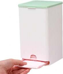 1PC Wall-Mounted Sanitary Napkin Storage Box & Small Item Organizer | Bathroom Tissue Holder For Toilet Paper, Pads, Essentials | Space-Saving Home Organization For Bathroom, Bedroom, Kitchen, Office (Waterproof, Durable) - Xanh đậm - Xem 6