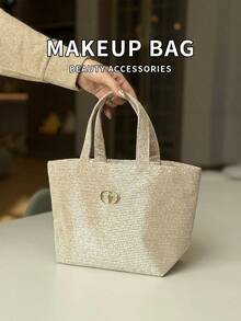 Dior Christmas Series Lunch Bag Handbag, High-End Casual Minimalist Large Capacity - Gold - View 1