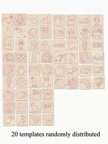 20pcs Hollow Wooden Drawing Template & Sketching Tool Set, Suitable For Beginner Artists, Multiple Patterns Available - one-size - View 8