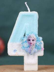 艾莎公主系列生日蜡烛，派对氛围蜡烛，生日派对礼物，0-9数字生日蜡烛 - 彩色 - 查看 15