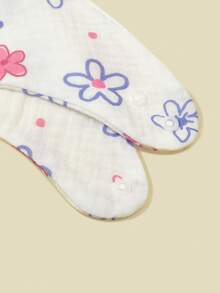 5pcs/Set Celemek Bayi, Celemek Air Liur Katun Muslin Lembut, Motif Bunga & Hewan untuk Bayi Laki-laki & Perempuan - MultiWarna - View 6