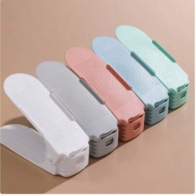 可调节多层鞋架，双层加厚鞋架，适用于家庭和宿舍，鞋子收纳架