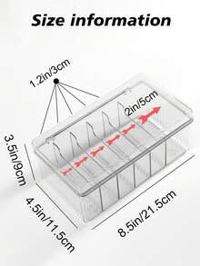 One Piece Transparent Portable Eyelash Extension And Storage Box With Lid - Dustproof Makeup ToolsStorage Box, Storage Box For Jewelry Hair Accessories And Small Items, Portable Storage Organizer, Ideal For Beauty Products, Cosmetics Storage Box - 透明 - 查看 3
