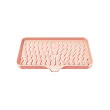 1pc Silicone Soap Dish, Wave Pattern Sloped Drainage Design For Easy Water Drainage, Suitable For Kitchen And Bathroom, Silicone Soap Dish Countertop Organizer, Sponge Holder, Cup Tray - Multicolor - View 14