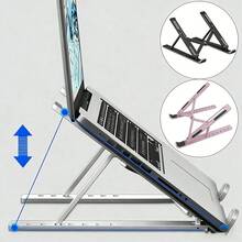 2026 Nuevo soporte ajustable para portátil, ajuste de altura ergonómico de 8 niveles, compatible con portátiles de 10 a 15.6 pulgadas e iPads, fabricado en material ABS. Esencial para el escritorio de la oficina, alivia eficazmente la fatiga del cuello, mejora la comodidad en el trabajo, ideal para el hogar, la oficina y los viajes. Ligero y portátil, ayuda a crear un entorno de trabajo eficiente y cómodo, accesorio de oficina imprescindible. - Multicolor - Ver 1