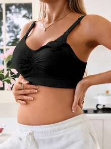 3pcs Women's Bras With Removable Pads, Soft & Skin-Friendly Fabric, Front Clasp For Easy On/Off - Multicolor - View 2