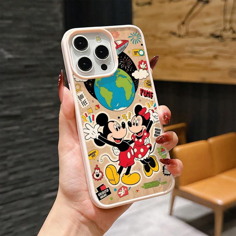 Mickey Mouse Clubhouse Character Patterned Phone Case Featuring A Joyful Design. Mickey Mouse, Minnie Mouse, Donald Duck, Daisy Duck, Goofy Dog, Compatible With IPhone 17, 17 ProMax, 17 Pro, 17 Air, 16, 15, 14, 13, 12 Pro 11 XsMax Xs Xr X And Galaxy Models, With Shockproof Protection And Magnetic Case. A Fun Gift For Disney Fans ,Mickey Fans, Family, Friends, Birthdays, Holidays, And Special Occasions. A Delightful Addition To Your Phone Accessories. - Hồng - Xem 1