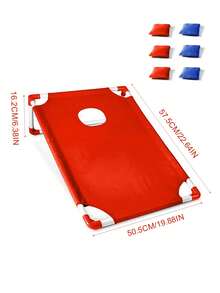 6pcs Cornhole Toss Game Set - Suitable For Outdoor Parties, Camping And Backyard Entertainment - Includes 6 Bean Bags, No Batteries Required, Great For Christmas, Halloween, Thanksgiving And New Year