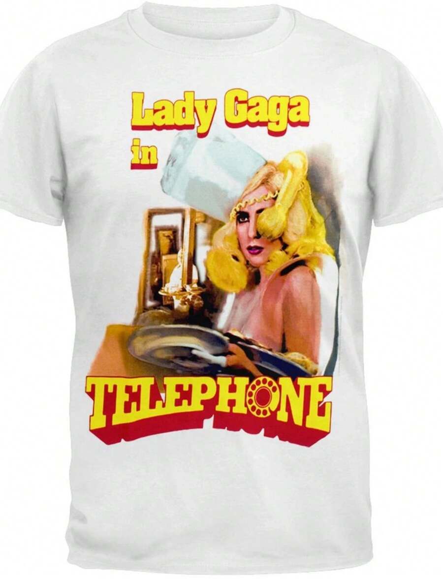 Lady Telephone Waitress T-Shirt Tee Unisex Full Size S To 5XL - 白色 - 查看 1