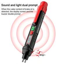 HT662刹车油液位测试仪，兼容DOT3、DOT4、DOT5.1标准，适用于汽车保养 - 紅色 - 查看 6