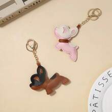 Fashionable Brand Dalmatian Leather Lanyard Small Dog Pendant Cute Cartoon Puppy Car Key Chain Keyring,Purse Charms - Multicolor - View 8