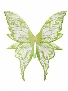 Plus Size 4-Leaf Foil Butterfly Wings/Wing Set, Shiny Transparent Butterfly Fairy Wings Adult Costume, Angel Wings For Women, Halloween Costume - Multicolor - View 13