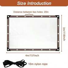 Lona Transparente Impermeable 2 x 3 m, Lona de Polietileno Transparente con Ojales, Lonas de Plstico Resistente al Agua con Borde Reforzado y Cuerda para Pergolas para Jardin Exterior - 2 x 3 metros - Ver 3