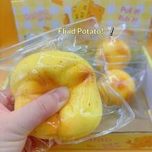 1pc-Fluid Potato Squishy Toy - Slow-Rebound Realistic Food-Themed Stress Relief Fidget Ball - Multicolor - View 2
