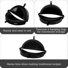 Dumpling Maker,Empanada Maker Press,Tortilla Folder,Tortilla Crimper,Pasta Making Tools,Extra Large - Black - View 4