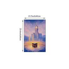 Tranh nghệ thuật treo tường phong cách Hồi giáo đêm huyền ảo & Tháp đồng hồ Mecca, tranh vẽ trên vải canvas theo phong cách Anime, tranh trang trí tâm linh cho nhà bếp, phòng khách, phòng ngủ, phòng làm việc tại nhà, quà tặng cho phái nữ, có thể mua không khung hoặc có khung. - Nhiều màu - Xem 9