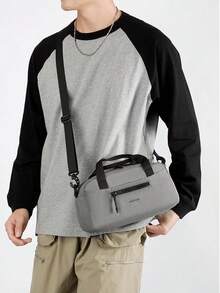 Men's Casual Commuter One Shoulder Messenger Bag, Large Capacity, Minimalist, Suitable For Fitness, Fashion Travel, Crossbody Bag - Multicolor - View 4