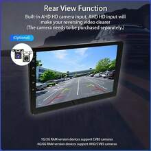 10" Double Din 2+64G Android 14 Car Radio With Wireless CarPlay & Android Auto, HD Touchscreen, FM Radio, Steering Wheel Control, Multi-Language, Compatible With IPhone/ Android Smartphones - Audio System Head Unit - 2+64G+Carplay+Cam - View 9