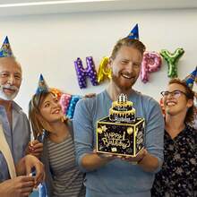 Happy Birthday Cash Box, Cash Gift Box (Pullout), Happy Birthday Card, Cash Gift Box, 30pcs Transparent Self-Sealing Cash Plastic Bags And Transparent Tape Roll - Multicolor - View 6