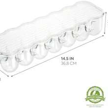 InterDesign Fridge/Freeze Binz Envase para Huevos, huevera de plstico apilable para 14 Huevos, Caja de Huevos, Transparente - transparente+14 huevos+set de 1+envase para huevos - Ver 4