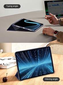 Case For IPad (A16) 11th/10th Generation, Air 4/5/(M2) 2024 / (M3) 2025 10.9''/13'',9/8/7 10.2 Inch, Pro 11''/12.9''(2018/2020/2021/2022) Accessories,TPU And PU Leather Tablet Cover.Navy Blue - Royal Blue - View 10