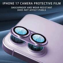Armor Lens Film, Compatible With Apple 17/17 Pro/17 Pro Max/17 Air, Metal Armor Lens Film, Metal Frame Tempered Glass Lens Protector, Lens Protector Pad, Mobile Phone Accessories, Mobile Phone Protection, Camera Shield, Mobile Phone Lens Protection, Mobile Phone Case Friendly, Minimalist Shield, Streamlined Design, Scratch-Resistant Glass, Sturdy Shield, Smartphone Users, Photography Enthusiasts - Multicolor - View 7