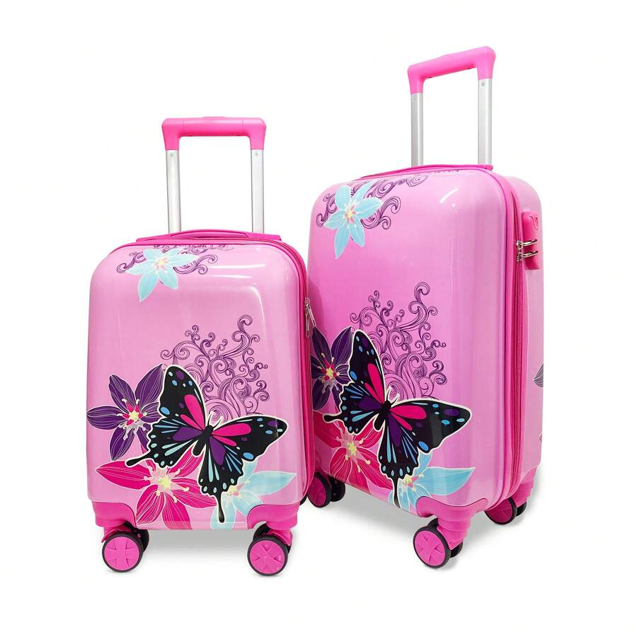 MARKTOMI - ABS Luggage Set (18" + 20") This Set Includes One 20" And One 18" Suitcase, Both Made Of Lightweight And Durable ABS. With Fun Designs And Vibrant Colors, They Are Ideal For Students. Both Have 360° Double Spinner Wheels For Smooth Movement. Unlike Suitcases With Single Wheels, They Glide In All Directions And Are Easy For Students To Maneuver. The Interior Is Compartmentalized And Includes Elastic Straps To Keep Contents Organized. They Also Feature An Adjustable Telescopic Handle And An Integrated Combination Lock. Perfect For Family Trips, School Excursions, And As Carry-On Luggage. - L37-7-58 - 查看 1