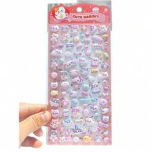 3D Cute Stickers - Cartoon Cat And Rabbit Bubble Stickers, Cute Mini Fluffy 3D Reusable Stickers, Perfect For Scrapbooking, Planner, Diary, Notebook, Laptop, Phone Case, Decorative 3D Stickers, Candy Drop Stickers - Multicolor - View 4