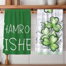 Bộ 2/4 khăn lau bát đĩa họa tiết cỏ ba lá, hoàn hảo làm quà tặng Ngày Thánh Patrick, trang trí, khăn lau siêu thấm hút bằng sợi microfiber hiện đại dùng để nấu ăn, nướng bánh, rửa bát, lau dọn, khăn lau tay, khăn lau chén, mềm mại và thấm hút cao, trang trí nhà bếp, quà tặng cho hàng xóm, mẹ, sinh nhật, tân gia cho bạn bè, đồ dùng nhà bếp thiết yếu, nhu yếu phẩm hàng ngày. - Nhiều màu - Xem 5