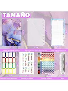 Agenda Diaria Cuaderno Libreta Piel A6 Fácil Financiero - Morado - Ver 5