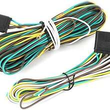 Kit de Arns de Cableado de Remolque de 4 Vas, 36 Pies, 8,5 + 2,4 M, 4 Cables, 4 Planos, 4 Pines, Juego de Conector de Arns de Cableado de Luz de Remolque con Enchufe Macho Hembra para Uso General - como se muestra en la figura - Ver 6