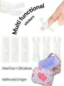 150/50/15片装手指防水贴片，X型绷带，中等张力，不对称包扎，透气，轻便，适用于各种场合 - 彩色 - 查看 11