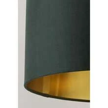 GREEN VELVET DRUM SHADE & GOLD INNER (D50cm) - Green - View 5