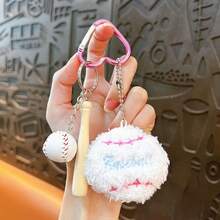 1件创意多巴胺撞色蝴蝶结钥匙扣背包挂件手工编织尼龙绳包挂手机挂件适合女孩小礼物 - 彩色 - 查看 8