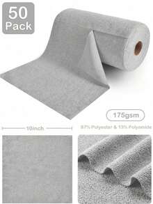 1pc Reusable Microfiber Cleaning Cloth Roll - 30 Sheets, 10x10 Inch (25x25cm) Each, With Perforated Design | Super Absorbent, Durable & Scratch-Resistant, Machine Washable | Multi-Purpose Cleaning Towel For Home, Kitchen, Restaurant, Auto Detailing & More - Grey - View 23