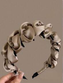 3pcs Fashionable Textured Pleated Wave Headbands, Hair Band, Hair Hoop Hairband Beauty Home Hair Accessories - Multicolor - View 3