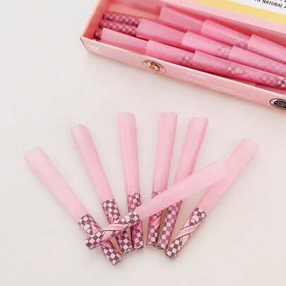 32個入りボックス、長さ78mm ピンクスタイルの巻紙、プレロールされたコーン型の巻紙、タバコを直接詰められる、ポータブルな小さな箱に入った巻紙